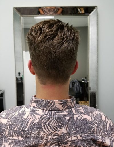 men's hair cut after